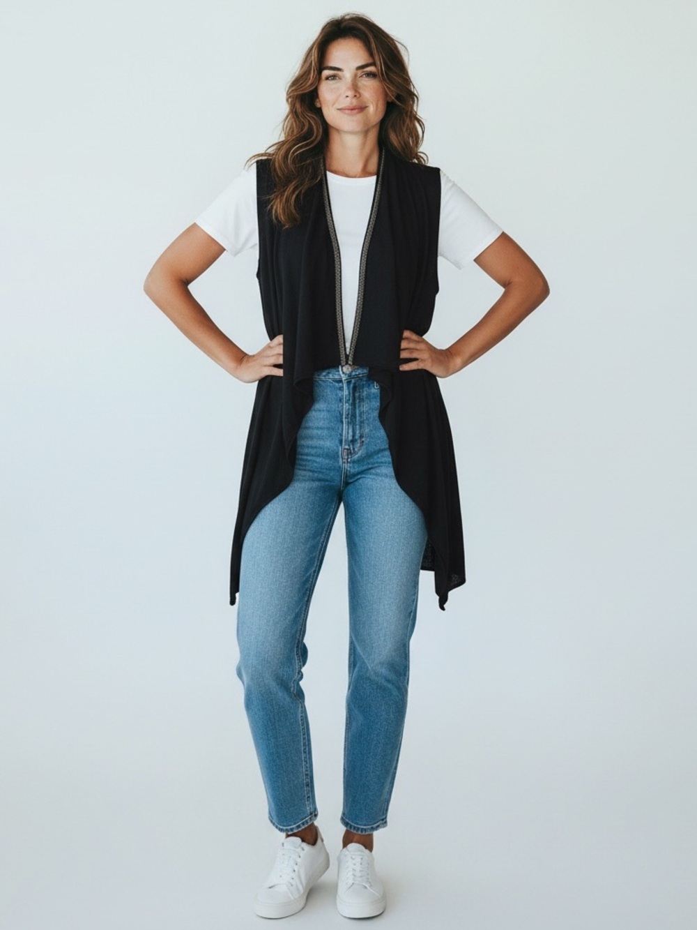 Elie Tahari black open front Cardigan
